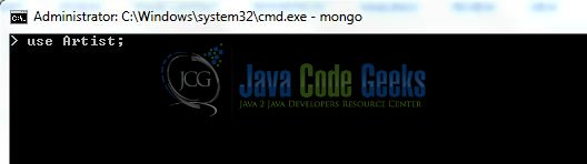 Fig. 1: MongoDB Database Creation Command