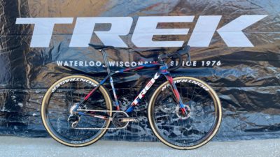Pro Bike Check: Lucinda Brand rides a Trek Boone CX bike with custom offset fork