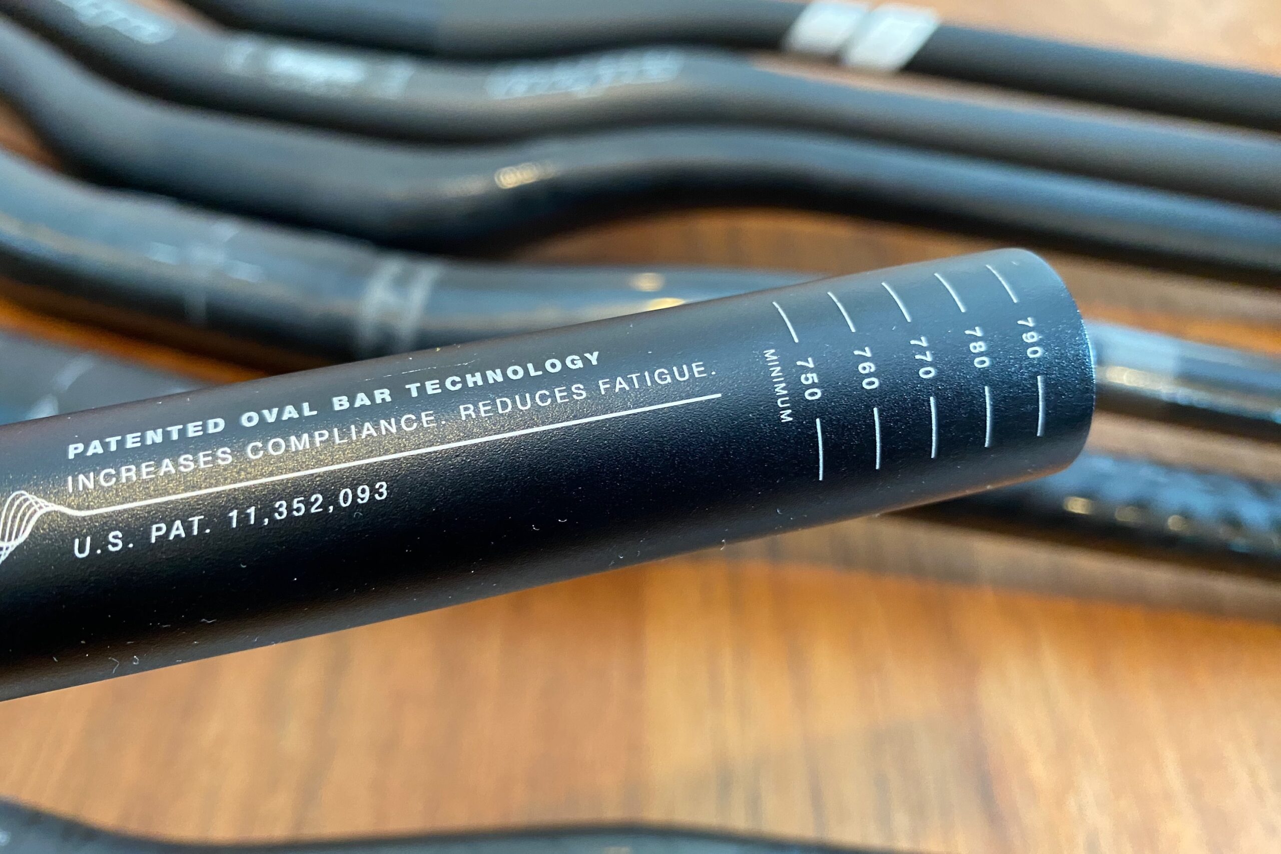 A look at the trim lines on the ONeUp Aluminum handlebar