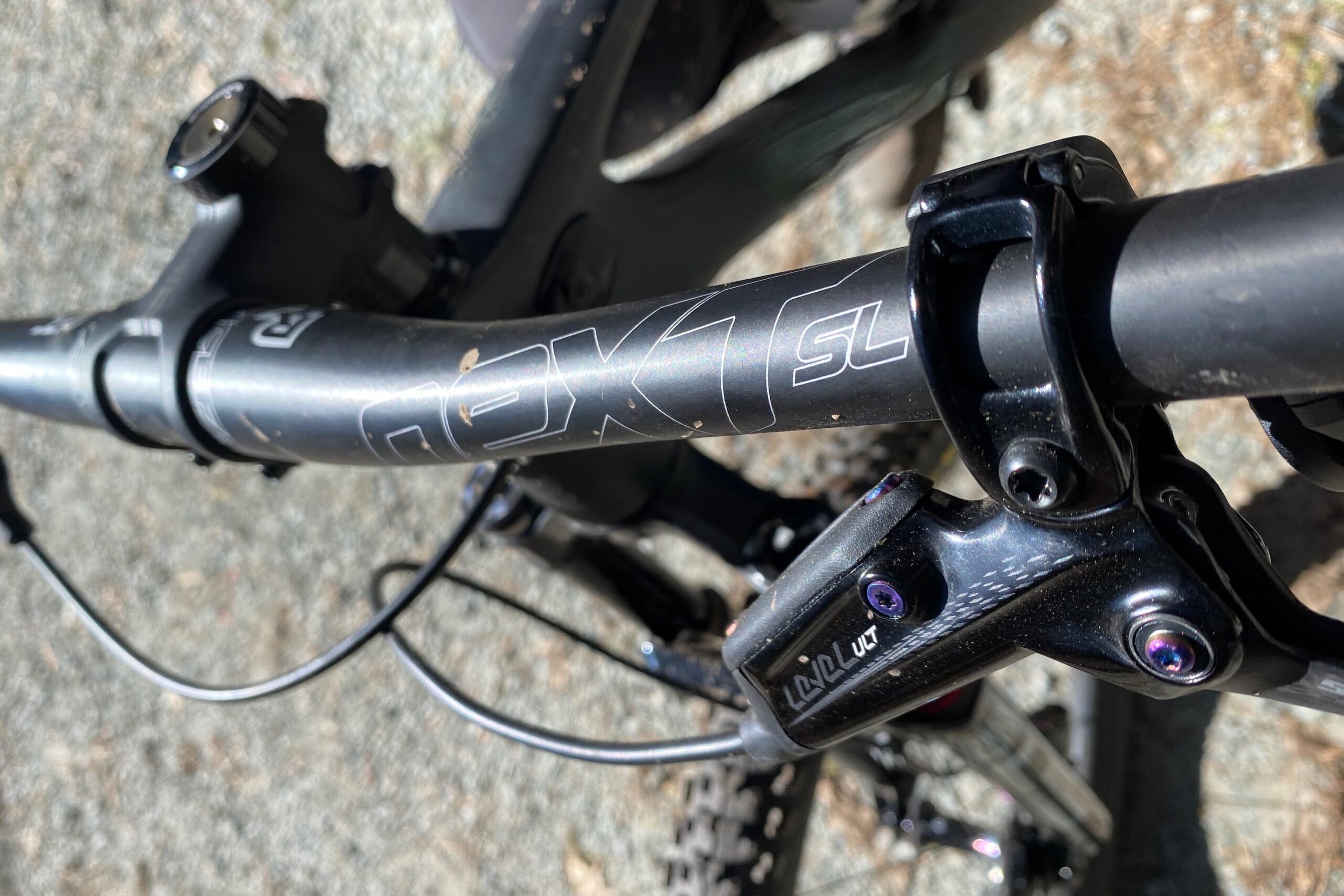 The Race Face Next SL Handlebar mounted on a super light XC race bike