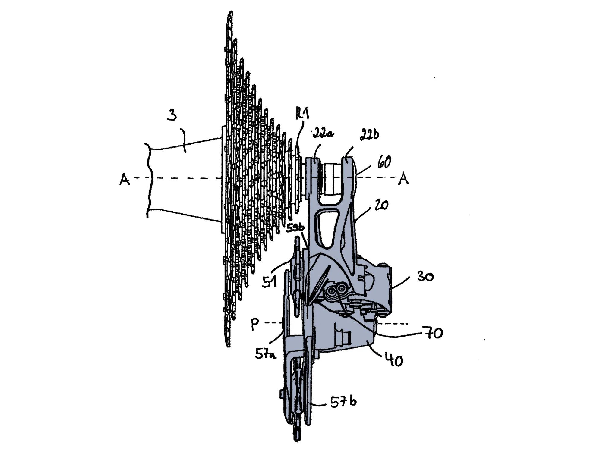 SRAM Mechanical T-Type Transmission derailleurs, rear view