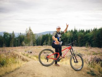 Harriet Burbidge-Smith poses with her bike