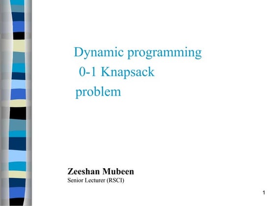 0-1Knapsack.pptx greedy Algorithm, Maximize profit