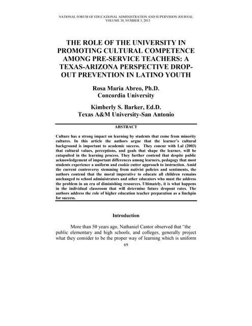 Dr. Rosa Maria Abreo and Dr. Kimberly S. Barker, NATIONAL FORUM OF EDUCATIONA...