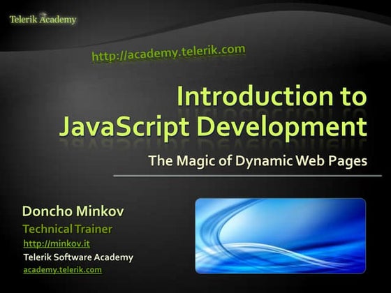 01 Introduction - JavaScript Development