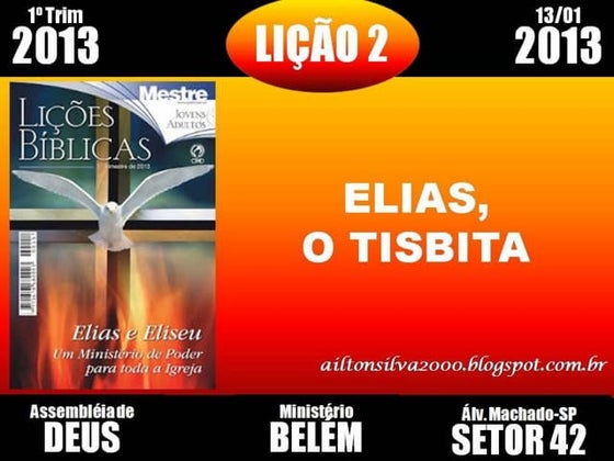 lição 02 - Elias, o tisbita