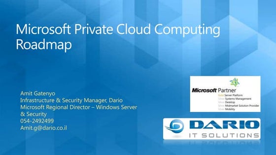 Microsoft Private Cloud Strategy