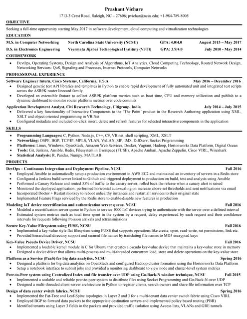 Prashant Vichare Resume