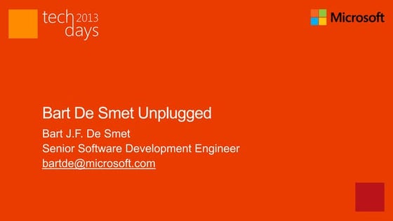 Bart De Smet Unplugged