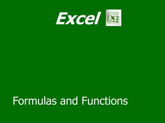 03 Excel formulas and functions