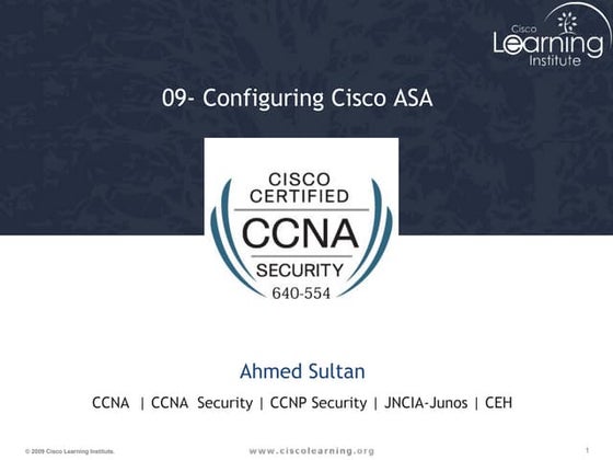 CCNA Security 010-configuring cisco asa