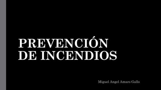 Prevención de incendios