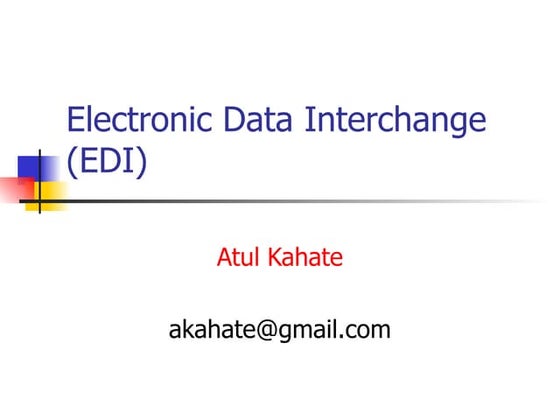 1   electronic data interchange (edi)
