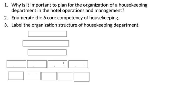 HOUSEKEEPING NC ii CORE 1 PROVIDE HSK SERVICES TO GUEST
