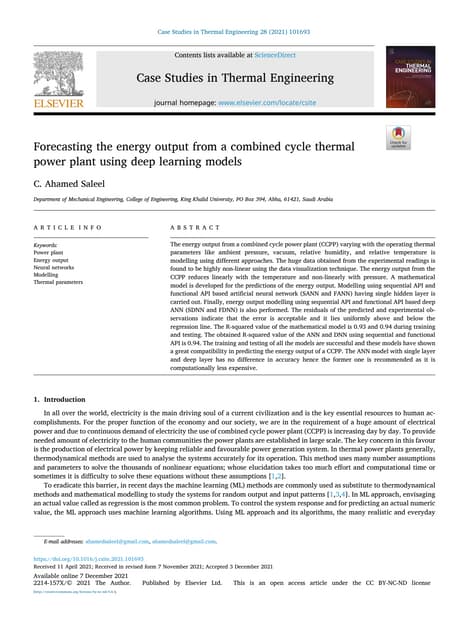 Total enegy forecasting using deep learning