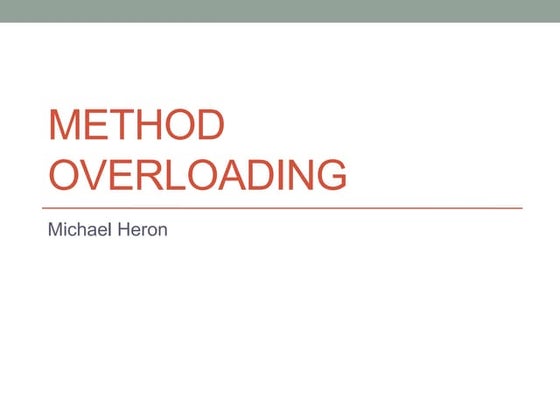 2CPP11 - Method Overloading