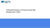 10 powerful reasons to choose laravel web development in 2022
