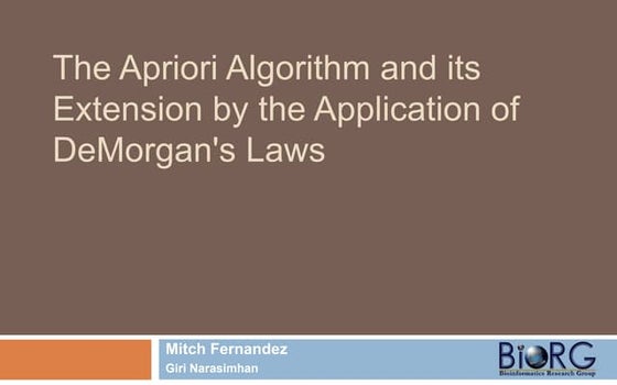 11.19.2013.the.apriori.algorithm.and.its.extension.by.the.application.of.de m...