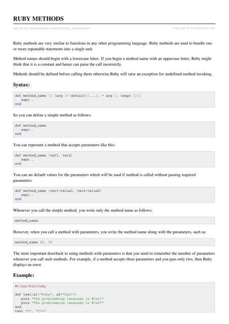 11 ruby methods