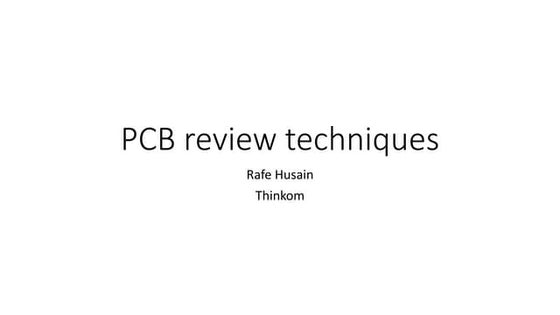 PCB review techniques
