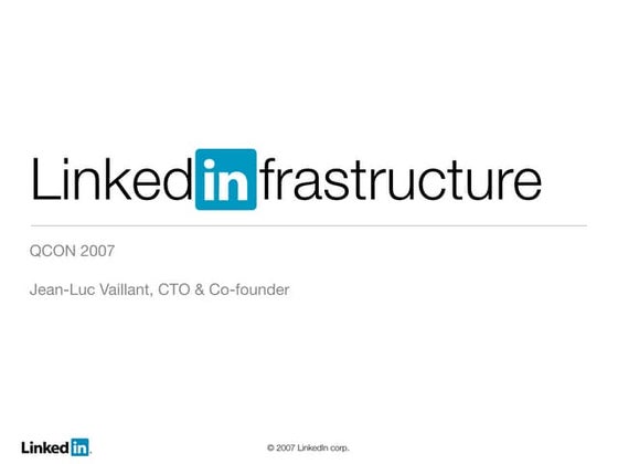 Linked In Lessons Learned And Growth And Scalability