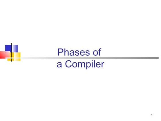  phases of a compiler