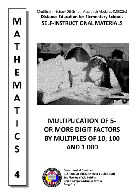 multiplication of 5  or more digit factors by multiples of 10, 100 and 1 000