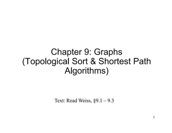 14 chapter9 graph_algorithmstopologicalsort_shortestpath