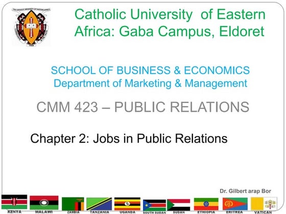 2. CMM 423 CHAPTER 2 - JOBS IN PUBLIC RELATIONS.ppt
