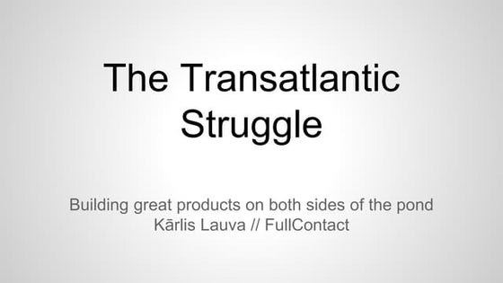 Karlis Lauva (FullContact) @ TechHub Riga Monthly Meetup