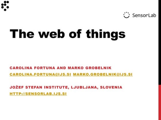 The Web of Things