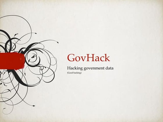 SydPHP June 2012 - GovHack overview