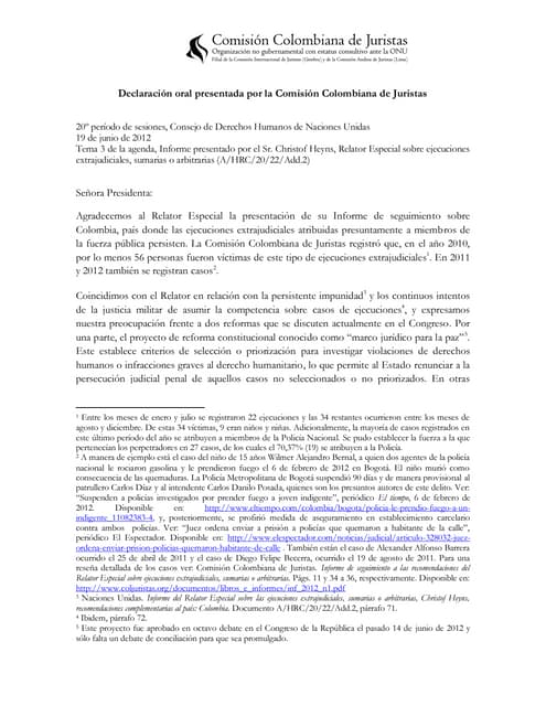 20º período de sesiones, Consejo de Derechos Humanos de Naciones Unidas, 19 d...