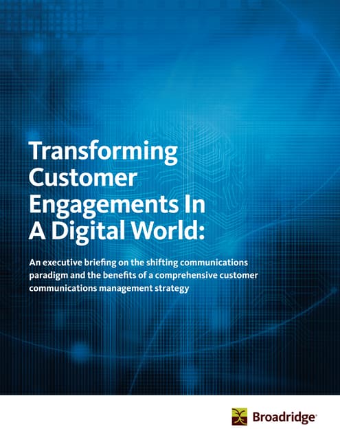 2012 Transforming Customer Engagements Whitepaper