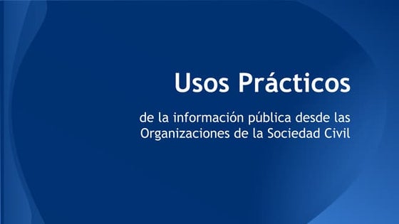 2013 Usos Prácicos