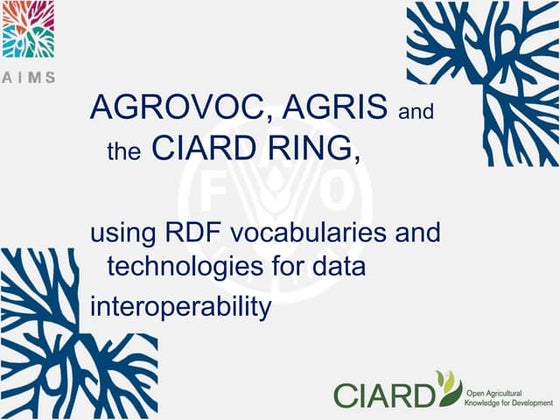 Presentation at the EMBL-EBI  Industry RDF meeting