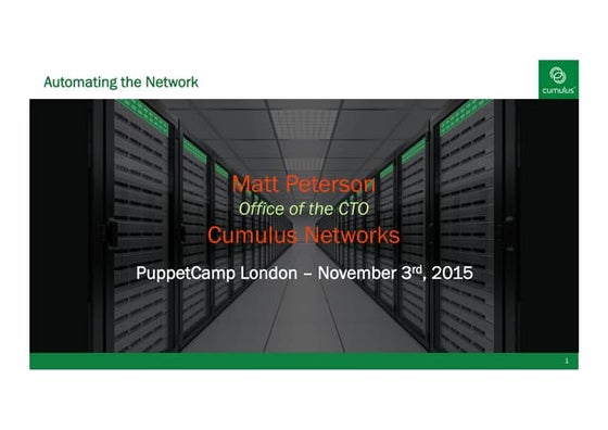 Automating the Network