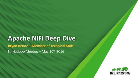 NJ Hadoop Meetup - Apache NiFi Deep Dive