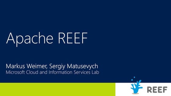 Apache REEF - stdlib for big data