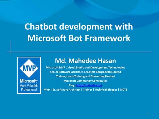 Chatbot development with Microsoft Bot Framework