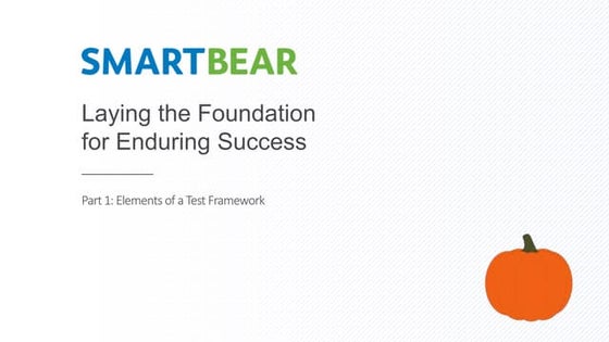 Elements of a Test Framework
