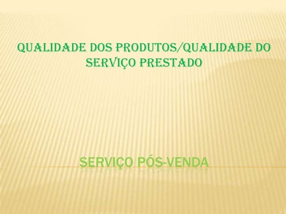 Servico Pós Venda