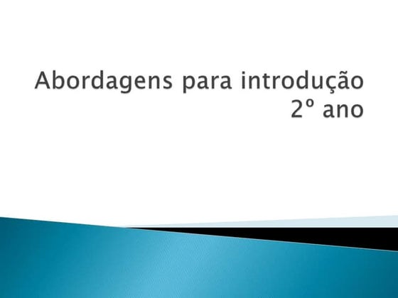 2º ano abordagens para introdução