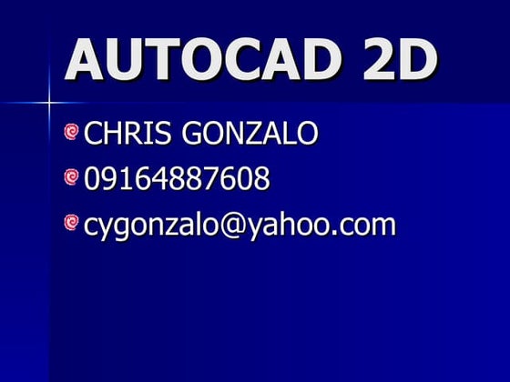 2D CAD Module by gonzalochris