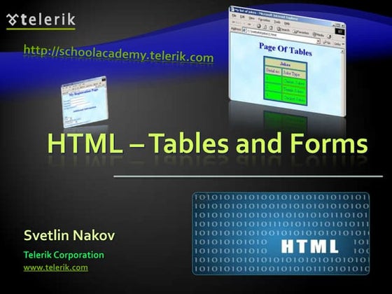 HTML: Tables and Forms