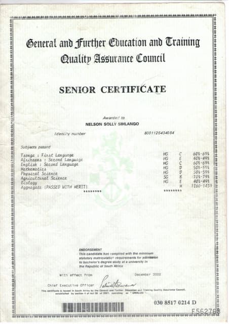 SOLLY MATRIC