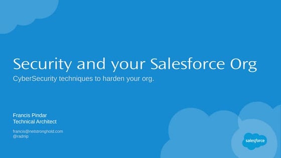 Security and Your Salesforce Org