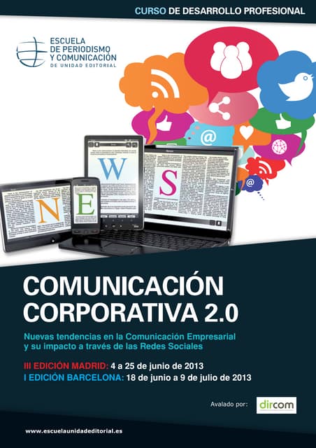 Programa de la 3ª Edición del curso de Comunicación Corporativa 2.0