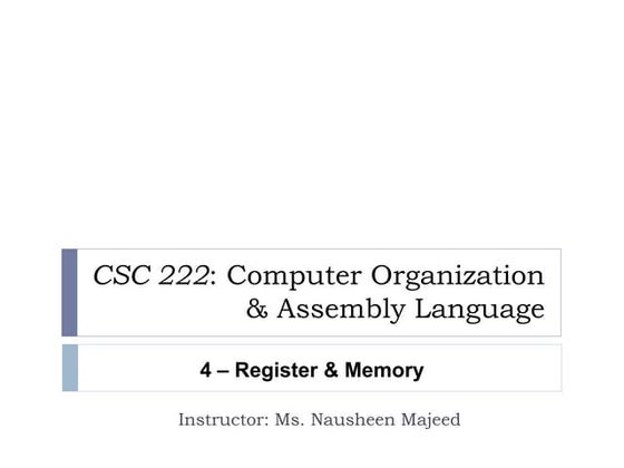 Register & Memory