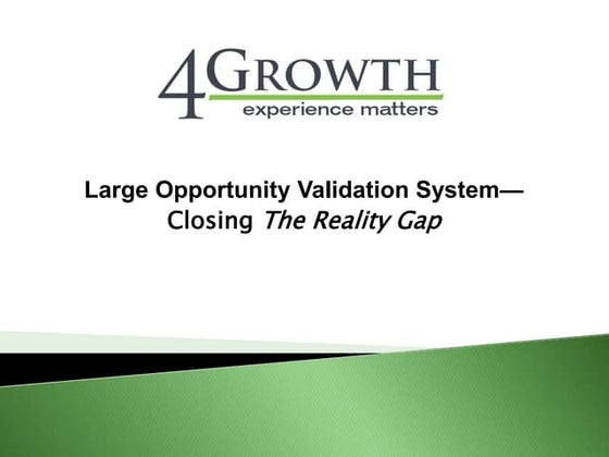4Growth Large Opportunity Validation System